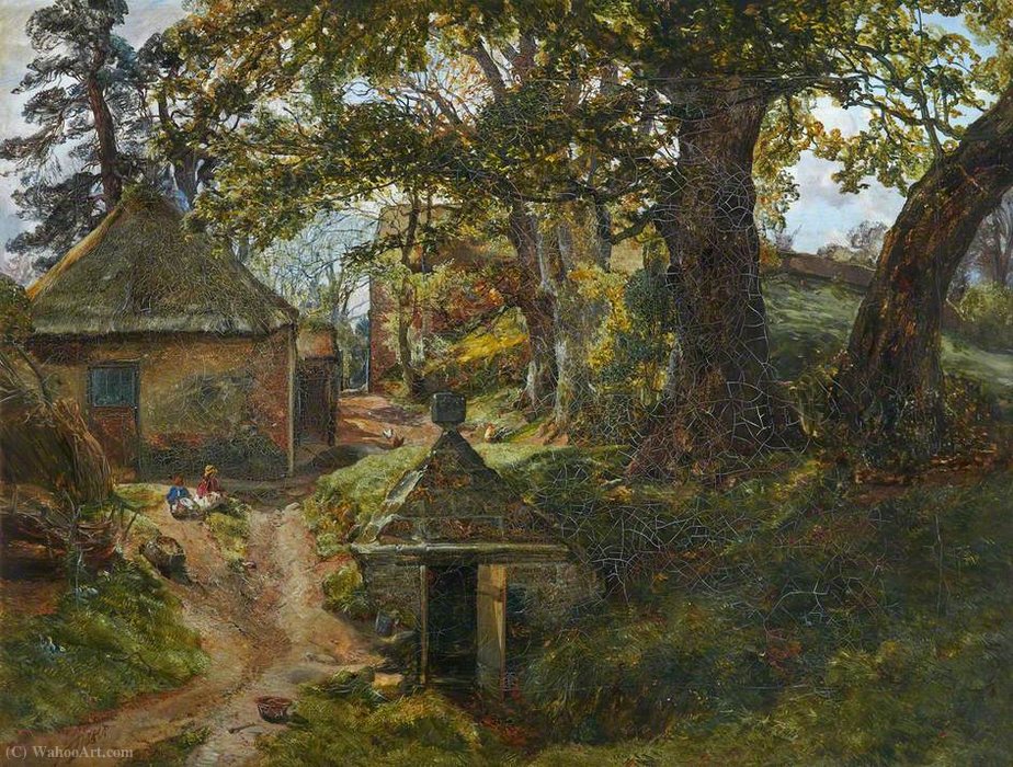 Wikioo.org - The Encyclopedia of Fine Arts - Painting, Artwork by Alexander Fraser - At barncluith, sketch from nature