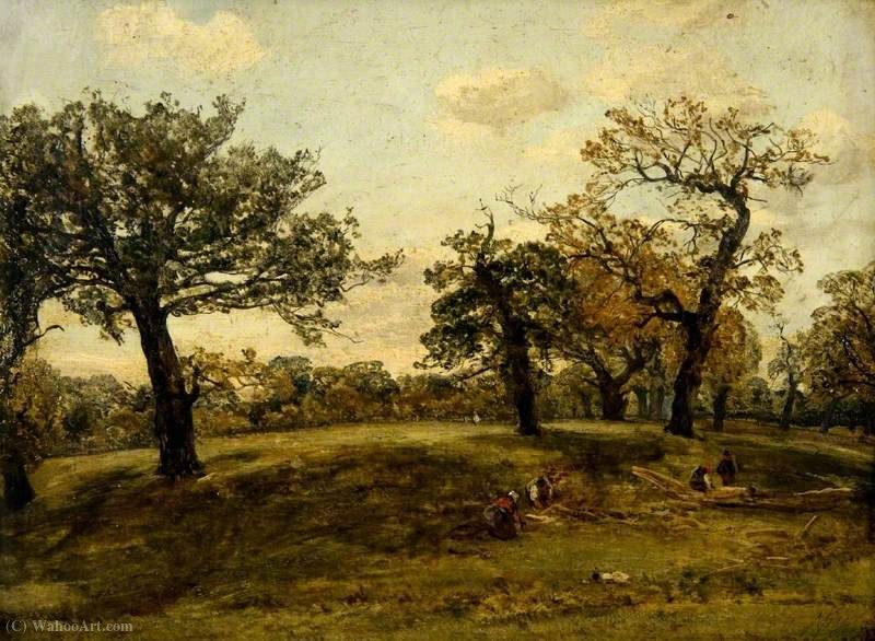 Wikioo.org - The Encyclopedia of Fine Arts - Painting, Artwork by Alexander Fraser - Cadzow forest in springtime