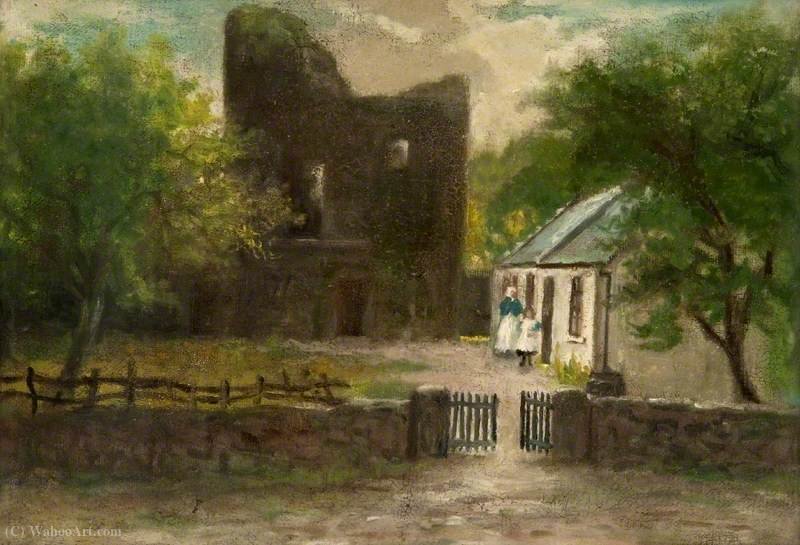 WikiOO.org - Encyclopedia of Fine Arts - Maleri, Artwork Alexander Fraser - Cathcart castle