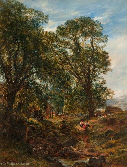 Wikioo.org - The Encyclopedia of Fine Arts - Painting, Artwork by Alexander Fraser - Old mill, barncluth
