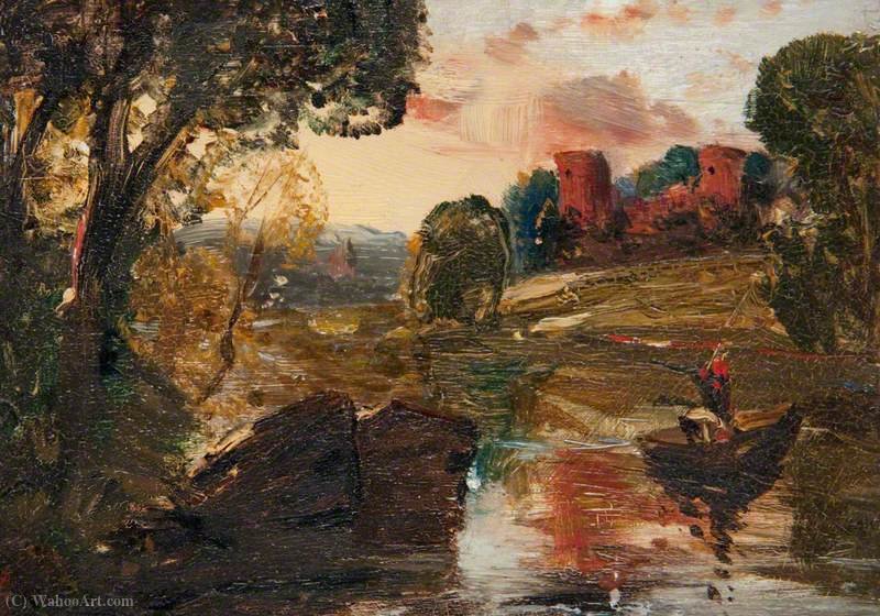 Wikioo.org - The Encyclopedia of Fine Arts - Painting, Artwork by Alexander Fraser - Study for bothwell castle