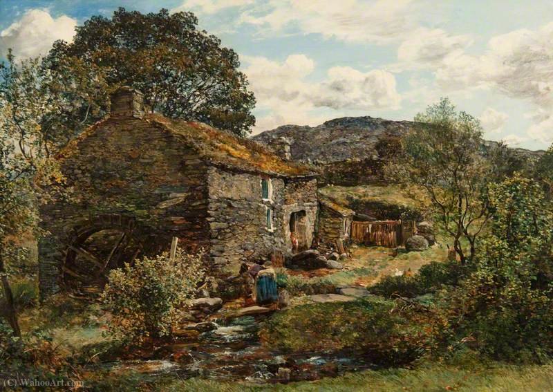 Wikioo.org - The Encyclopedia of Fine Arts - Painting, Artwork by Alexander Fraser - Undershot mill, north wales