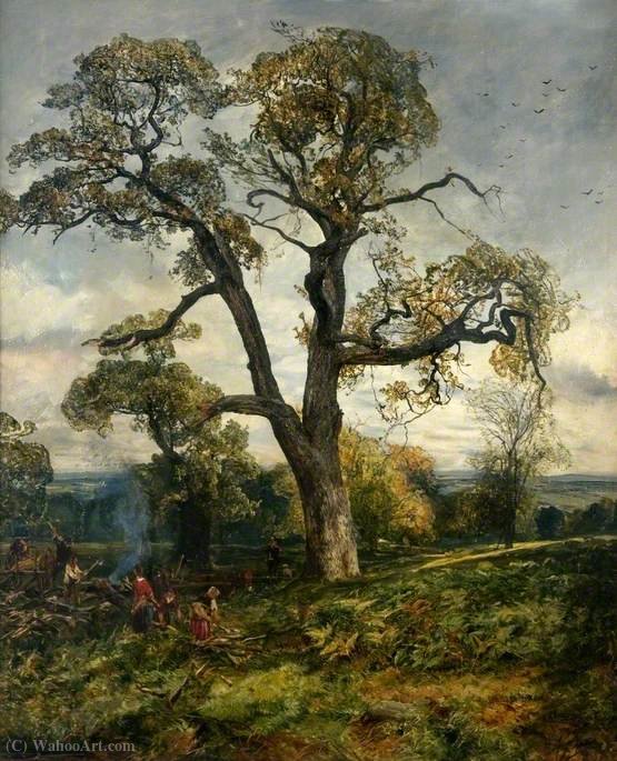 Wikioo.org - Encyklopedia Sztuk Pięknych - Malarstwo, Grafika Alexander Fraser - Woodcutters in cadzow forest