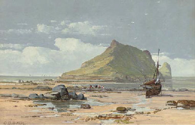 WikiOO.org - Encyclopedia of Fine Arts - Maalaus, taideteos Charles Branwhite - Kelp gathering at low tide