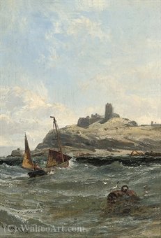 WikiOO.org - Encyclopedia of Fine Arts - Maleri, Artwork Edwin Hayes - Vale castle
