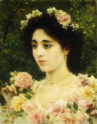 Wikioo.org - The Encyclopedia of Fine Arts - Painting, Artwork by Federico Andreotti - The pink rose