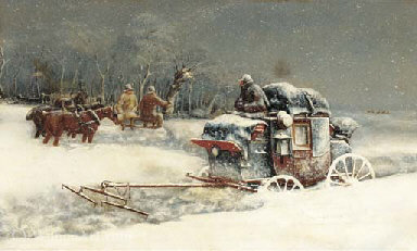 WikiOO.org - Encyclopedia of Fine Arts - Maľba, Artwork John Charles Maggs - Snow bound