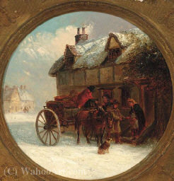 WikiOO.org - Encyclopedia of Fine Arts - Lukisan, Artwork Thomas Smythe - Delivering supplies in a winter landscape