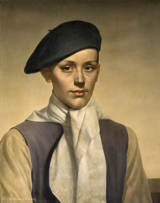 WikiOO.org - Enciklopedija dailės - Tapyba, meno kuriniai Gerald Leslie Brockhurst - Basque boy, cypriano
