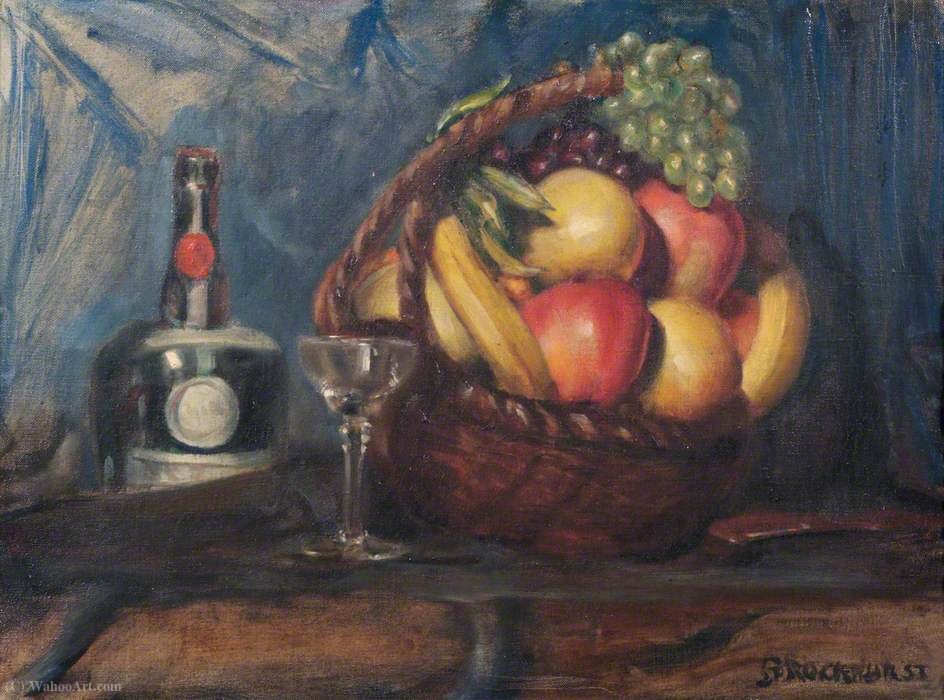 WikiOO.org - Encyclopedia of Fine Arts - Maalaus, taideteos Gerald Leslie Brockhurst - Fruit basket