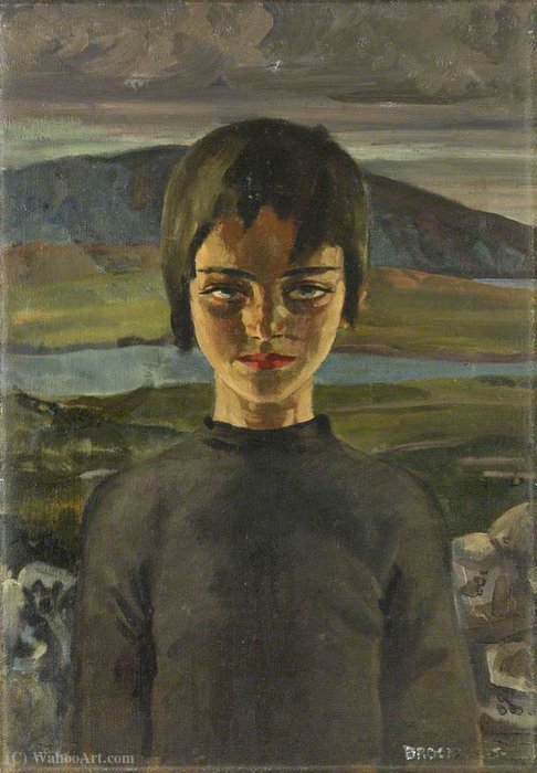Wikioo.org - The Encyclopedia of Fine Arts - Painting, Artwork by Gerald Leslie Brockhurst - Peasant girl