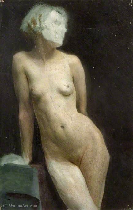 Wikioo.org - The Encyclopedia of Fine Arts - Painting, Artwork by Gerald Leslie Brockhurst - Study of a Standing Female Nude