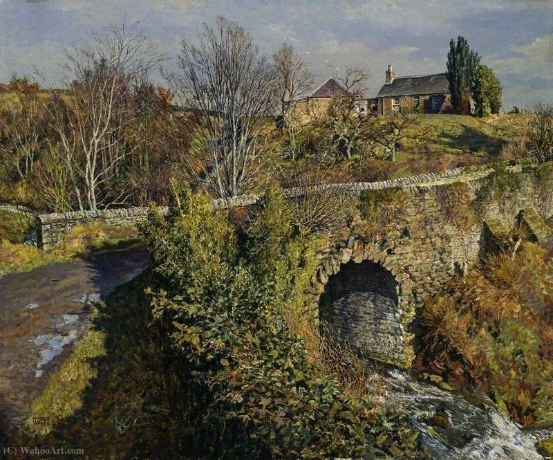 Wikioo.org - The Encyclopedia of Fine Arts - Painting, Artwork by James Mcintosh Patrick - The Bridge, Den of Fowlis, Angus