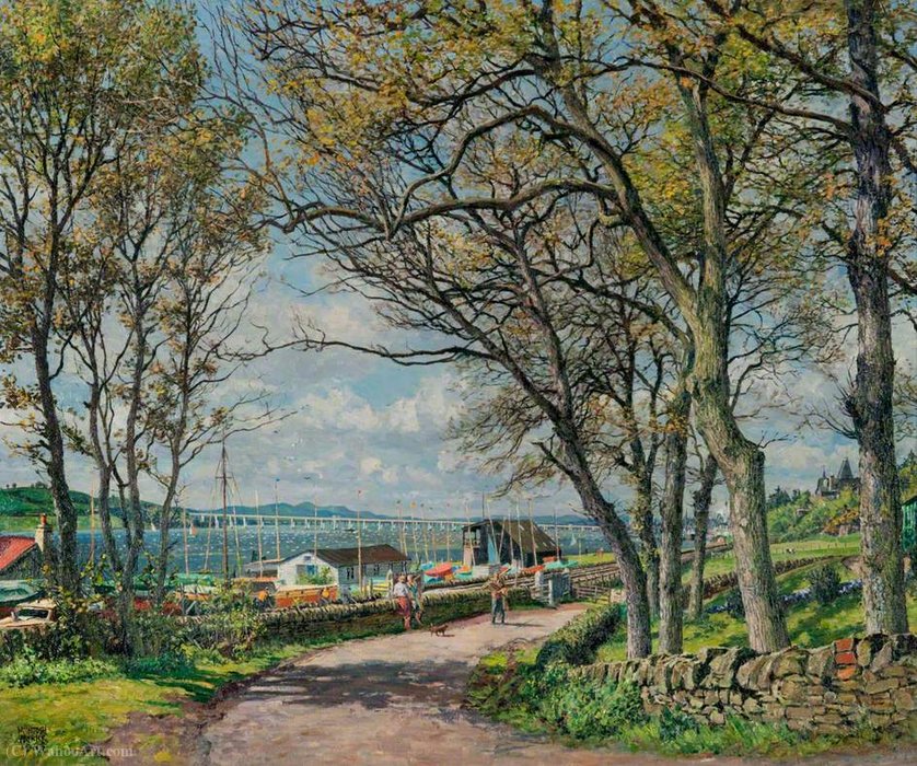 Wikioo.org - The Encyclopedia of Fine Arts - Painting, Artwork by James Mcintosh Patrick - The tay road bridge