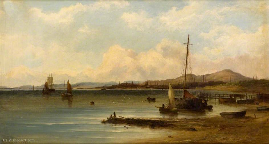 Wikioo.org – La Enciclopedia de las Bellas Artes - Pintura, Obras de arte de John Cairns - Dundee En el río Tay