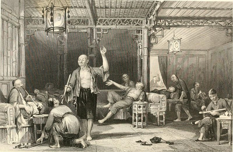 Wikioo.org - The Encyclopedia of Fine Arts - Painting, Artwork by Thomas Allom - Chinese opium smokers