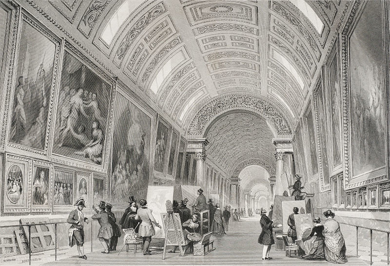 Wikioo.org - The Encyclopedia of Fine Arts - Painting, Artwork by Thomas Allom - Grande galerie louvre