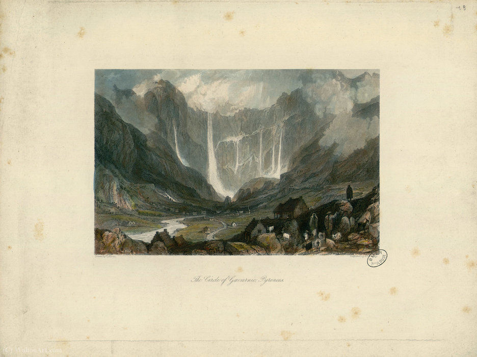 Wikioo.org - The Encyclopedia of Fine Arts - Painting, Artwork by Thomas Allom - The Circle of Gavarnie
