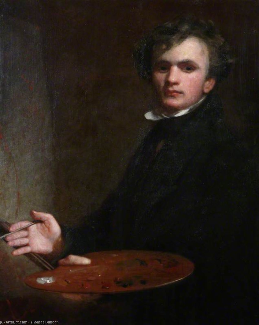 WikiOO.org - Encyclopedia of Fine Arts - Lukisan, Artwork Thomas Duncan - Self portrait