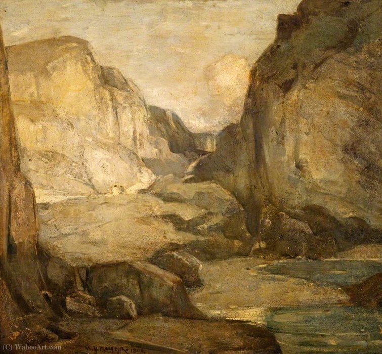 Wikioo.org – La Enciclopedia de las Bellas Artes - Pintura, Obras de arte de William York Macgregor - Una soledad rocosa