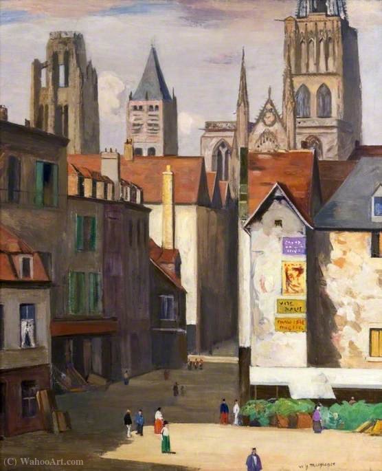 WikiOO.org - Encyclopedia of Fine Arts - Maalaus, taideteos William York Macgregor - A Street in Rouen