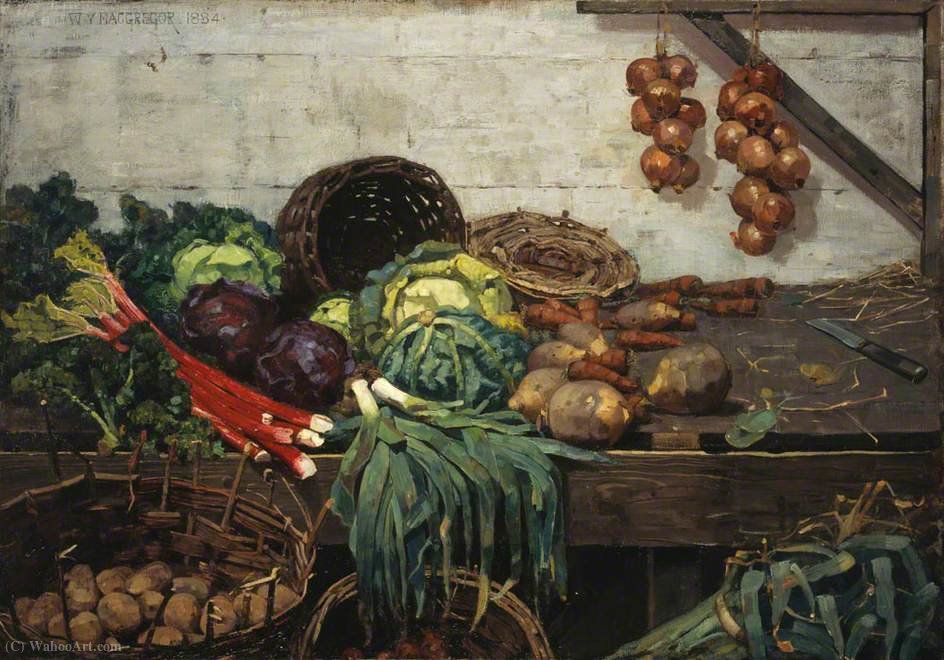 Wikioo.org - Bách khoa toàn thư về mỹ thuật - Vẽ tranh, Tác phẩm nghệ thuật William York Macgregor - The vegetable stall