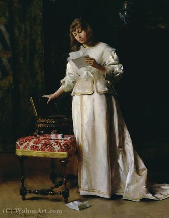Wikioo.org - The Encyclopedia of Fine Arts - Painting, Artwork by Federico Andreotti - The love letter
