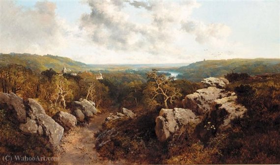 WikiOO.org - Encyclopedia of Fine Arts - Målning, konstverk Edward H. Niemann - A rocky pathway