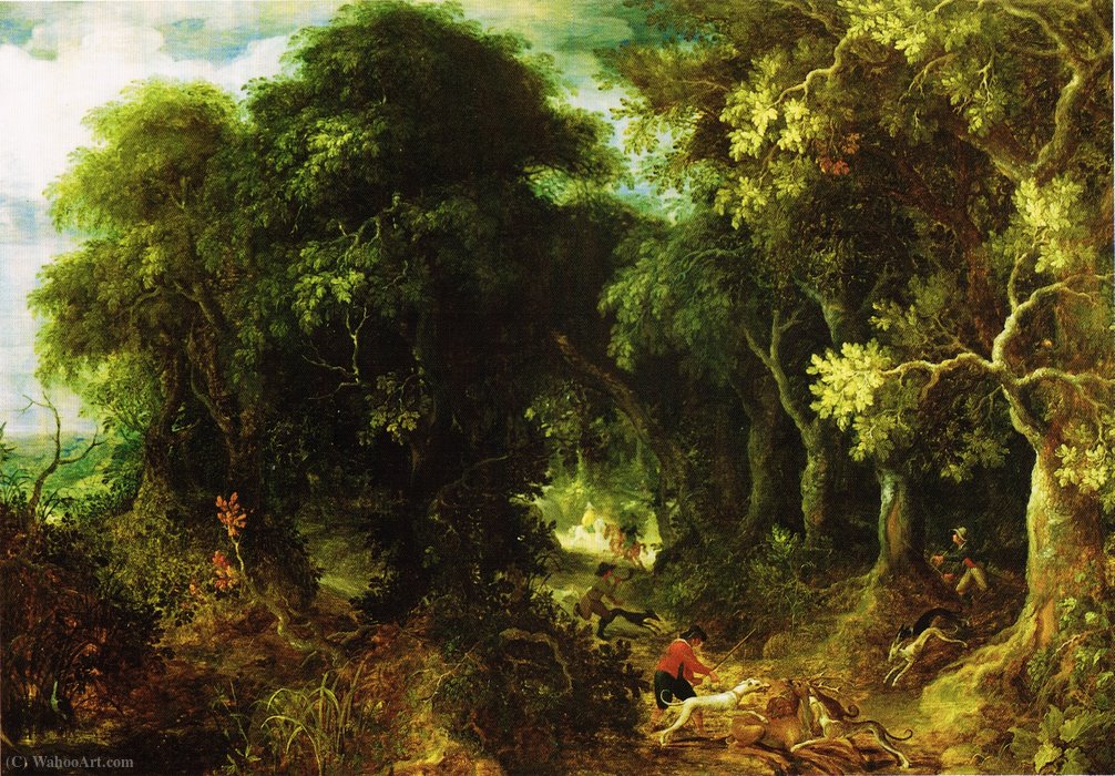 WikiOO.org - 百科事典 - 絵画、アートワーク Abraham Govaerts - 永遠の森