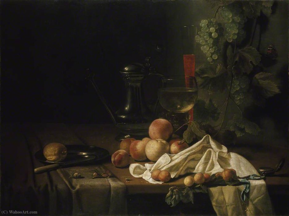Wikioo.org - The Encyclopedia of Fine Arts - Painting, Artwork by Abraham Pietersz Van Calraet - Still Life with Fruit