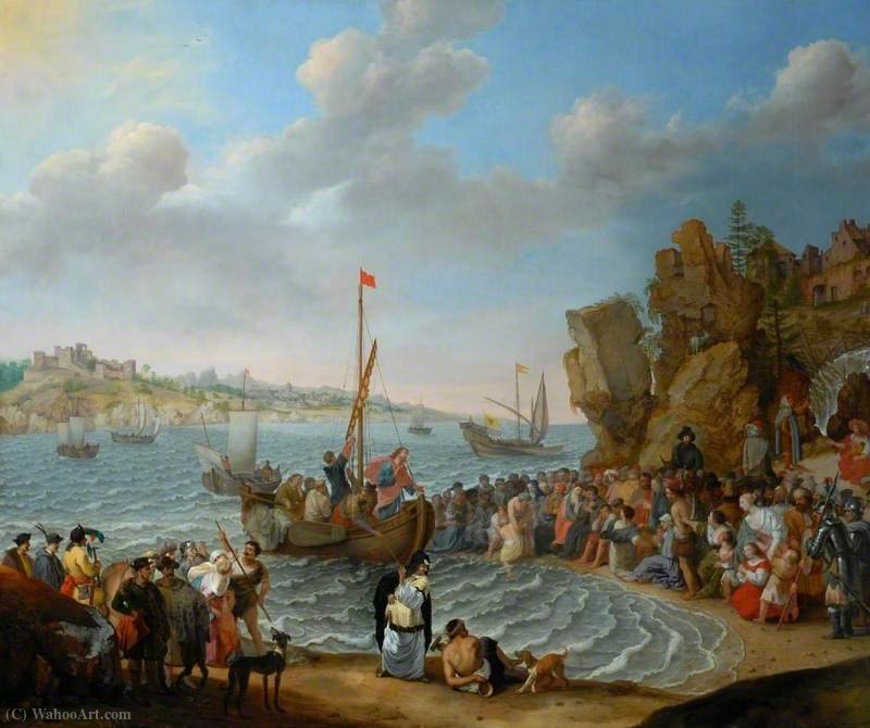 Wikioo.org - The Encyclopedia of Fine Arts - Painting, Artwork by Adam Willaerts - Christ Preaching from a Ship on the Sea of Galilee