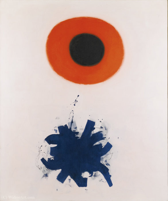 WikiOO.org - Encyclopedia of Fine Arts - Maalaus, taideteos Adolph Gottlieb - Red and blue