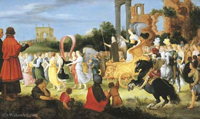 WikiOO.org - Εγκυκλοπαίδεια Καλών Τεχνών - Ζωγραφική, έργα τέχνης Adriaan Van Stalbemt - An allegory of the passage of Time