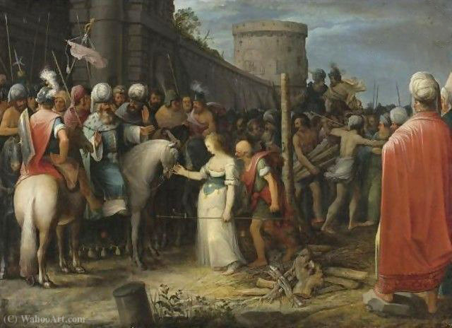 Wikioo.org - The Encyclopedia of Fine Arts - Painting, Artwork by Adriaan Van Stalbemt - Tamar being led to the stake