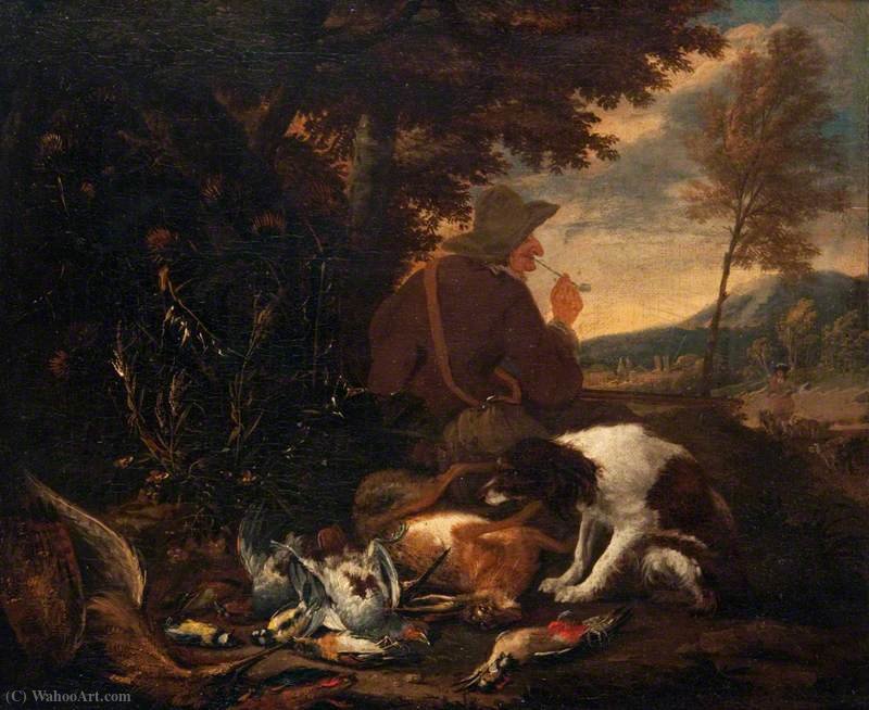 Wikioo.org - The Encyclopedia of Fine Arts - Painting, Artwork by Adriaen De Gryef - Landscape with Dead Game