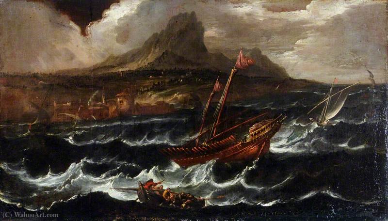 Wikioo.org - The Encyclopedia of Fine Arts - Painting, Artwork by Agostino Tassi - Seascape