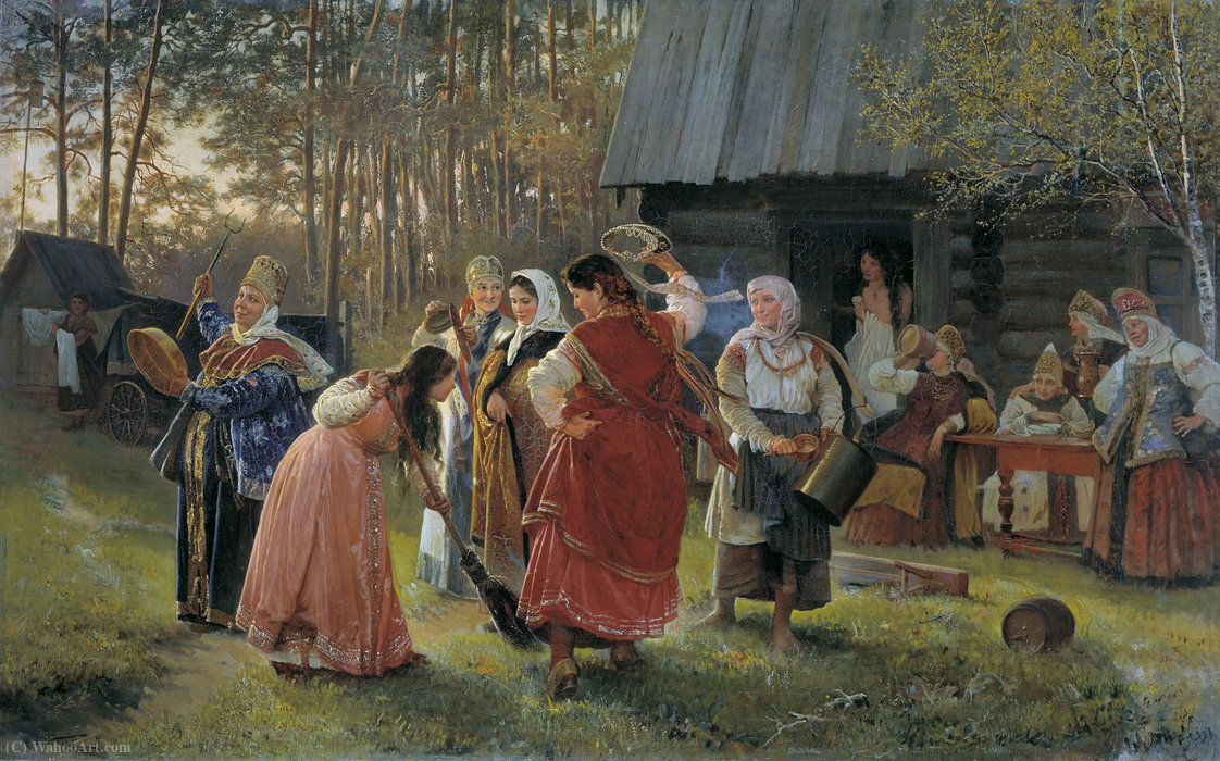 Wikioo.org - The Encyclopedia of Fine Arts - Painting, Artwork by Aleksei Ivanovich Korzukhin - Girlish