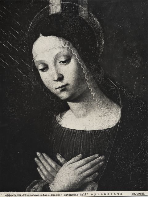 Wikioo.org – L'Enciclopedia delle Belle Arti - Pittura, Opere di Alessandro Araldi - Annunciazione con Santa Caterina d Alessandria e San Sebastiano - (1520 - (1530)