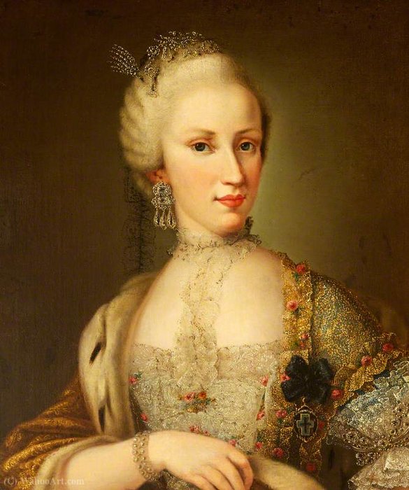 Wikoo.org - موسوعة الفنون الجميلة - اللوحة، العمل الفني Alessandro Longhi - Empress Maria Luisa (1745–1792), Grand Duchess of Tuscany and Empress of Austria
