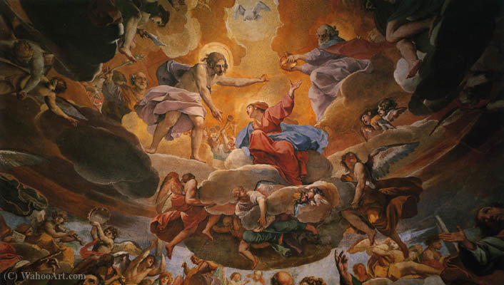Wikioo.org - The Encyclopedia of Fine Arts - Painting, Artwork by Alessandro Tiarini - Coronación det Basilica of the Virgin of Ghiara Reggio Emilia