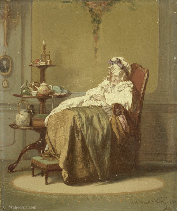 Wikioo.org - The Encyclopedia of Fine Arts - Painting, Artwork by Alexander Hugo Bakker Korff - An afternoon nap