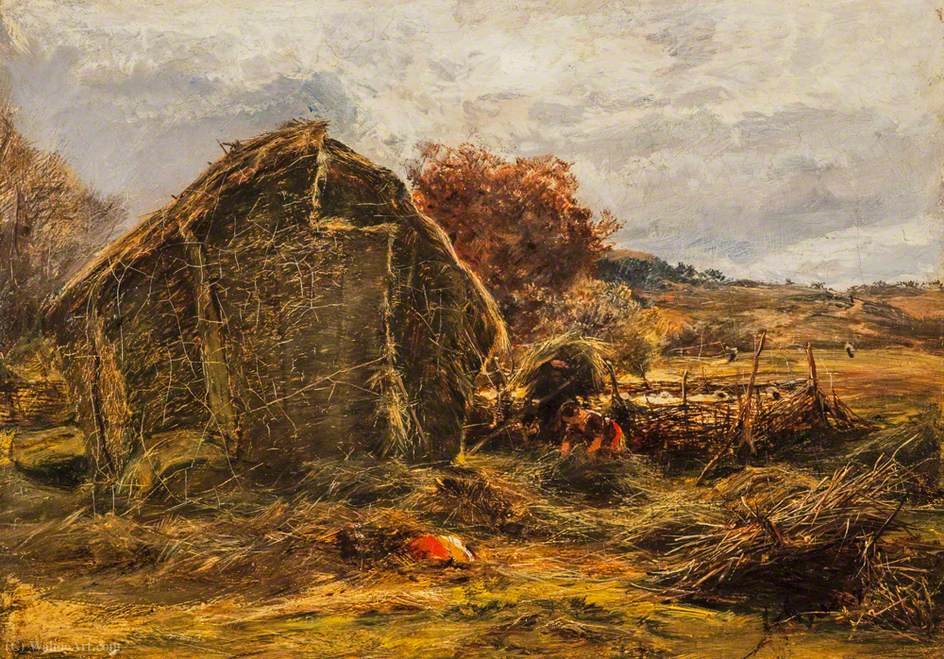 Wikioo.org - The Encyclopedia of Fine Arts - Painting, Artwork by Alexander Junior Fraser - A sheepfold, haslemere