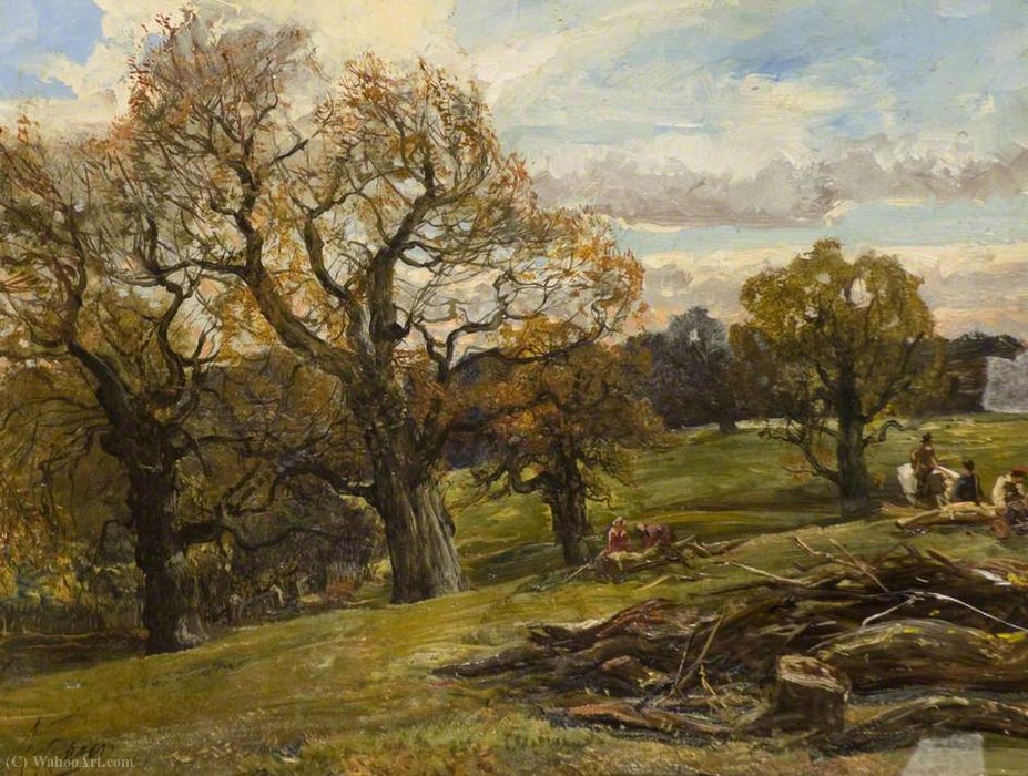 Wikioo.org - The Encyclopedia of Fine Arts - Painting, Artwork by Alexander Junior Fraser - Cadzow forest