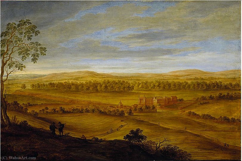 Wikioo.org - The Encyclopedia of Fine Arts - Painting, Artwork by Alexander Keirincx - Falkland Palace and the Howe of Fife