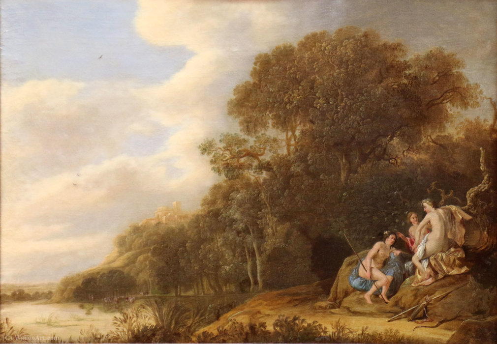 Wikioo.org – L'Encyclopédie des Beaux Arts - Peinture, Oeuvre de Alexander Keirincx - Nymphes de repos