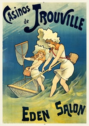 WikiOO.org - Encyclopedia of Fine Arts - Maleri, Artwork Alfred Choubrac - Poster Casino de Trouville by Choubrac