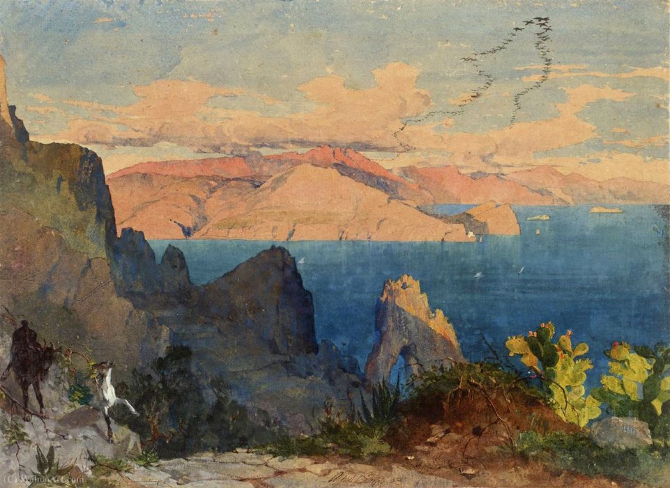 WikiOO.org - Енциклопедия за изящни изкуства - Живопис, Произведения на изкуството Alfred Downing Fripp - Capri