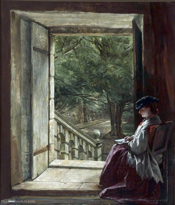 Wikioo.org - The Encyclopedia of Fine Arts - Painting, Artwork by Alfred Elmore - Dorothy vernon's doorway, haddon hall