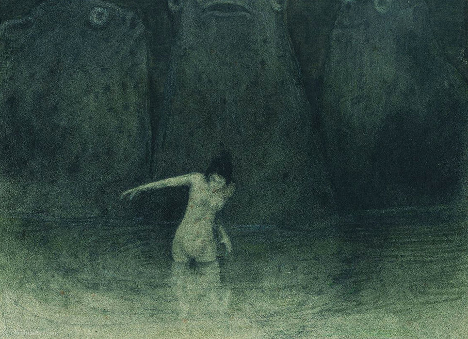 Wikioo.org - The Encyclopedia of Fine Arts - Painting, Artwork by Alfred Kubin - The swamp