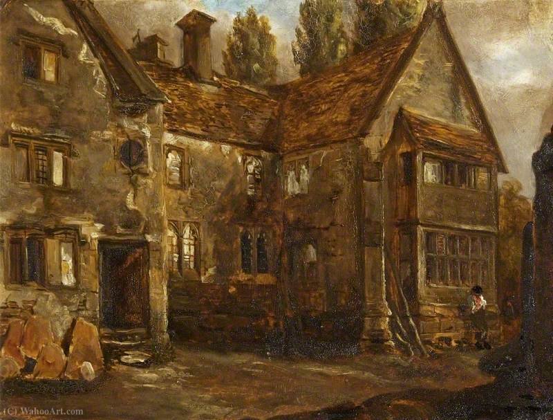 Wikioo.org - The Encyclopedia of Fine Arts - Painting, Artwork by Alfred Provis - North Front of Easton Piercy Manor House, Wiltshire